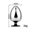 Extra-Large Stainless Steel Hollow Anal Plug