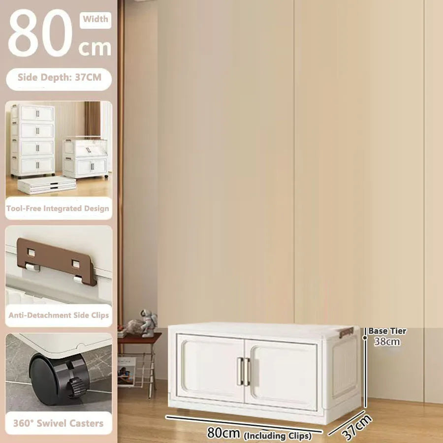 Foldable Multi-Drawer Storage Cabinet