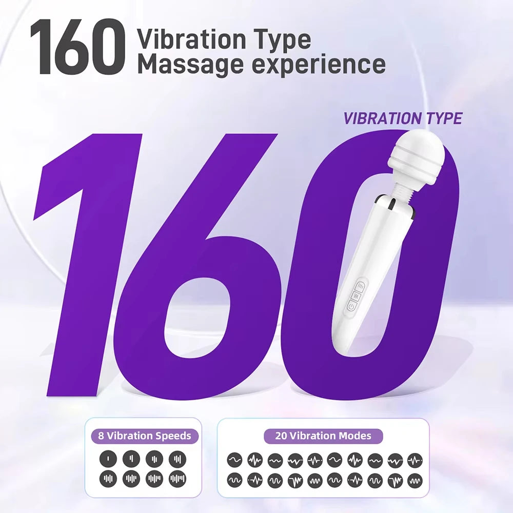 USB-Rechargeable Large Magic Wand Vibrator