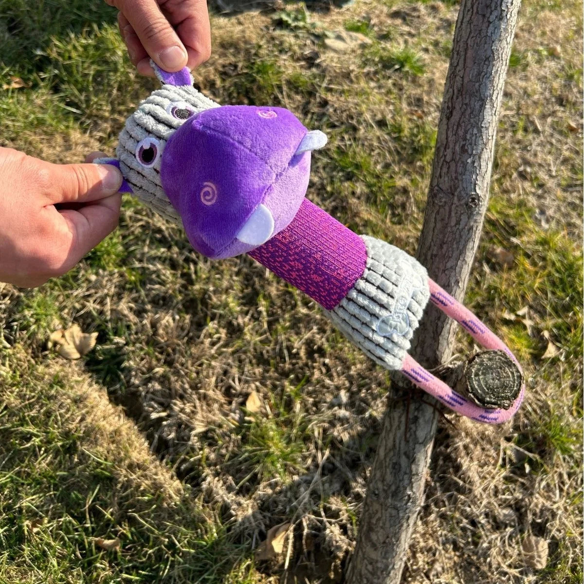 Animal-Shaped Corduroy Squeaky Dog Toy