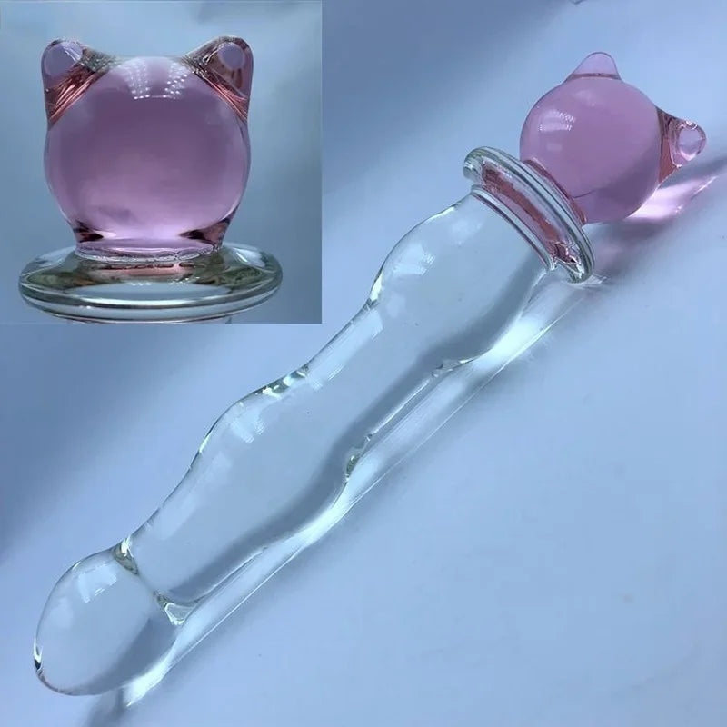 Crystal Glass Anal Bead & Plug
