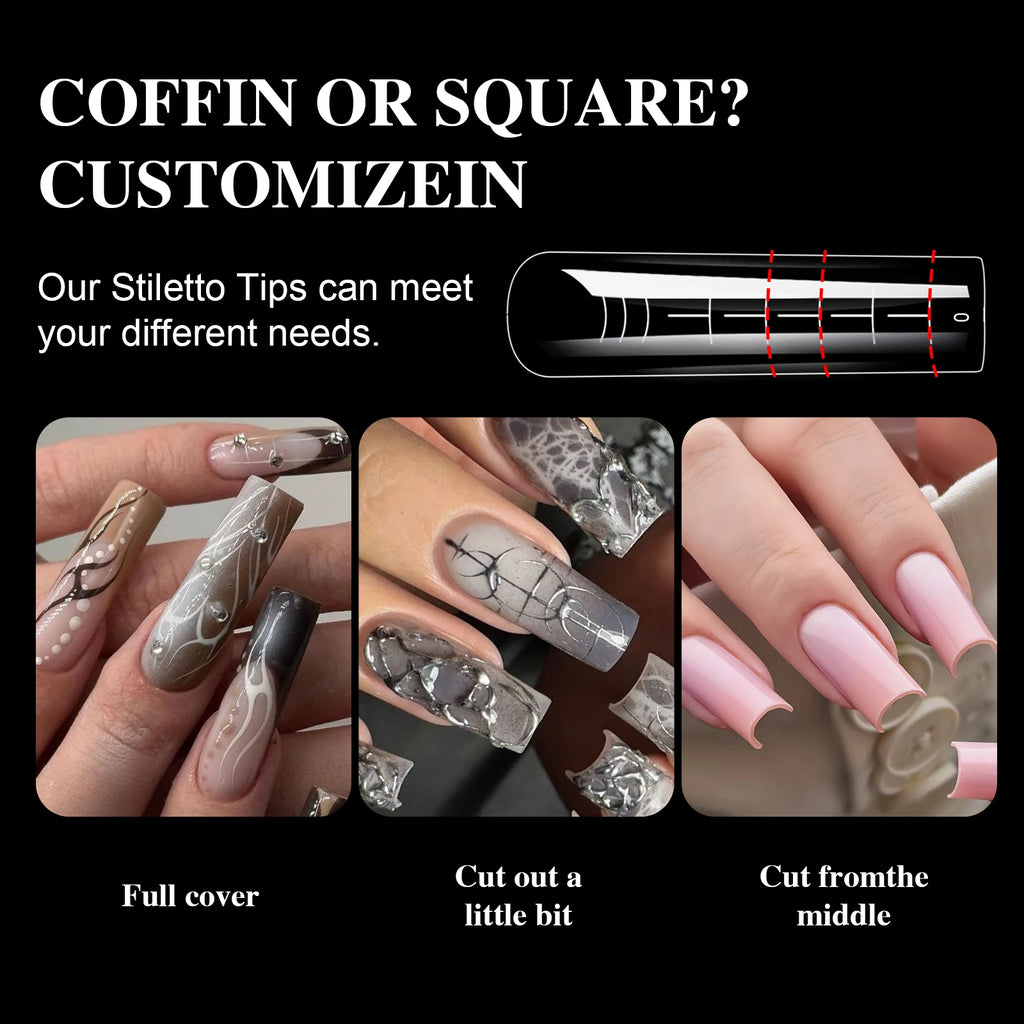 Extension False Nails Art Tips Acrylic Fake Finger Gel Polish Mold Sculpted Full Cover Press on Nails Manicures Accessories Tool