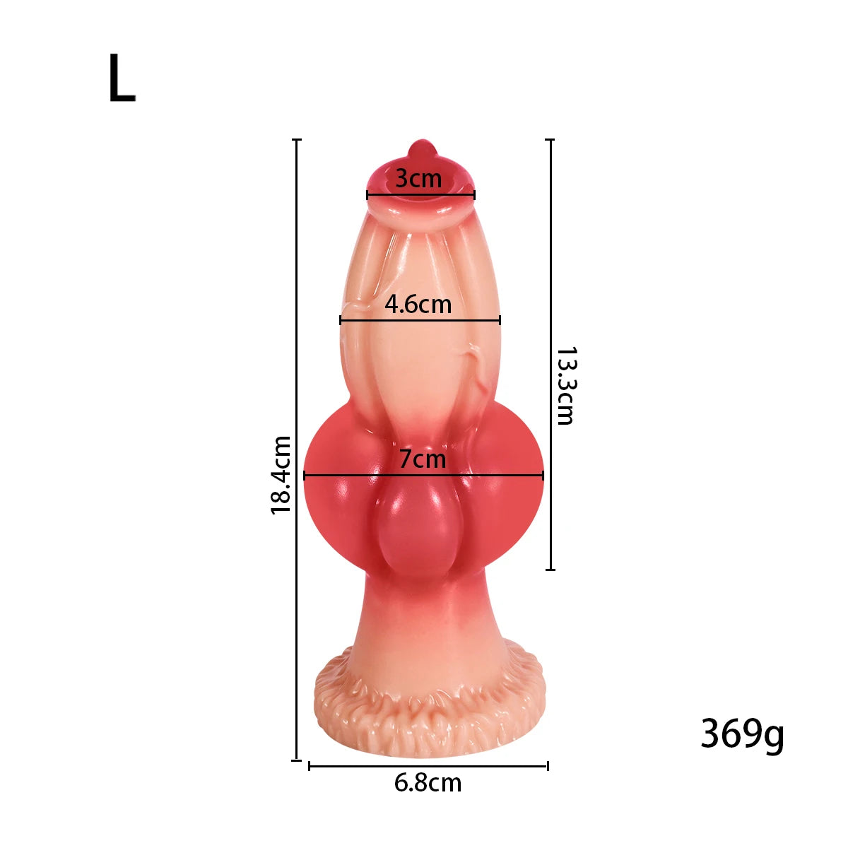 Large Realistic Animal-Style Dildo & Anal Plug