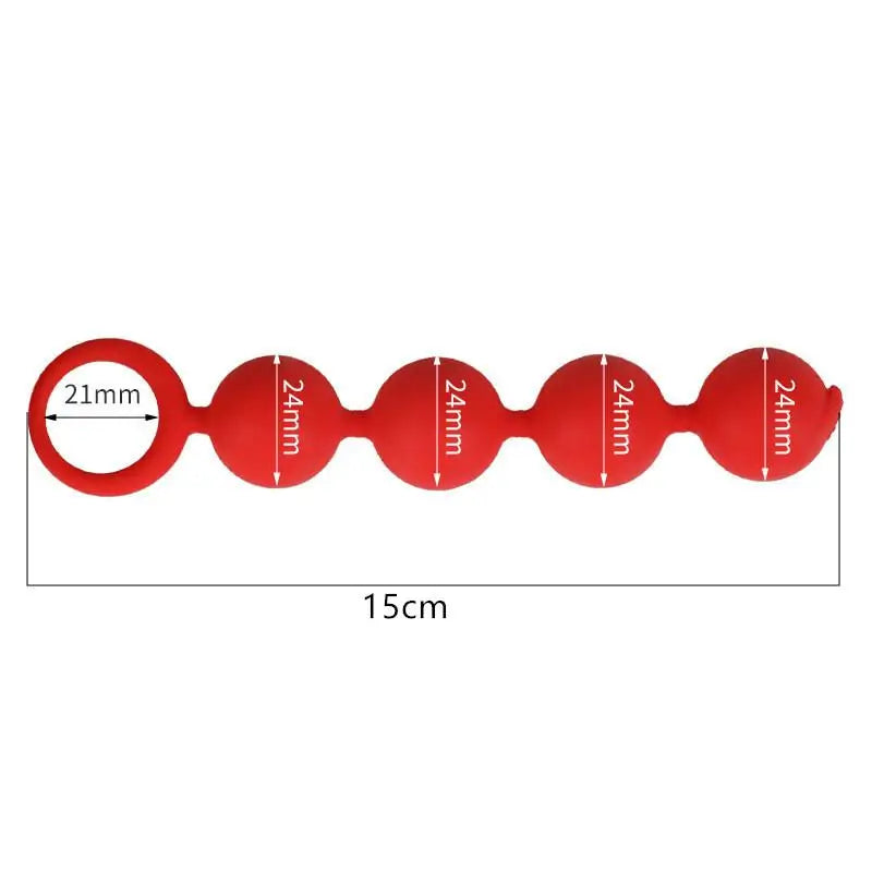 Large 4-Bead Silicone Anal Plug