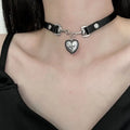 Gothic Butterfly, Bow & Heart Choker Necklace