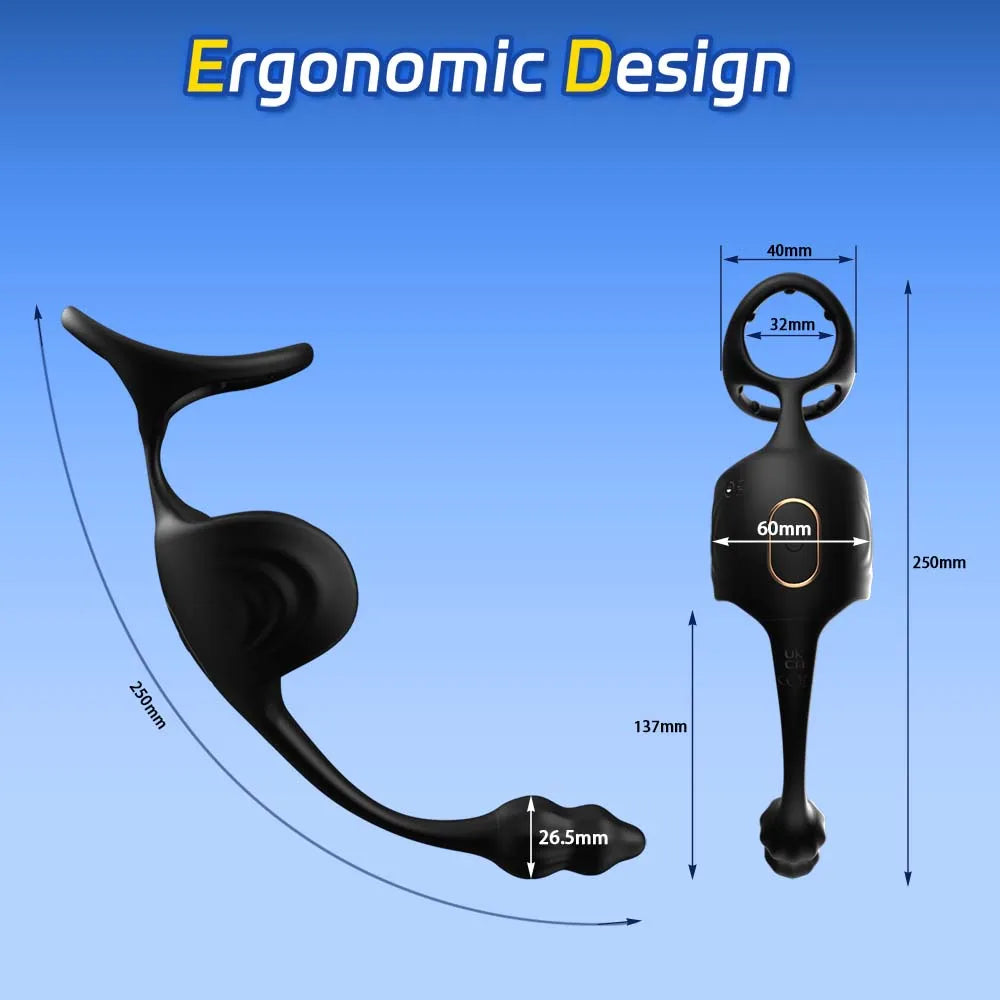 Remote-Control Thrusting Prostate Massager with Ring