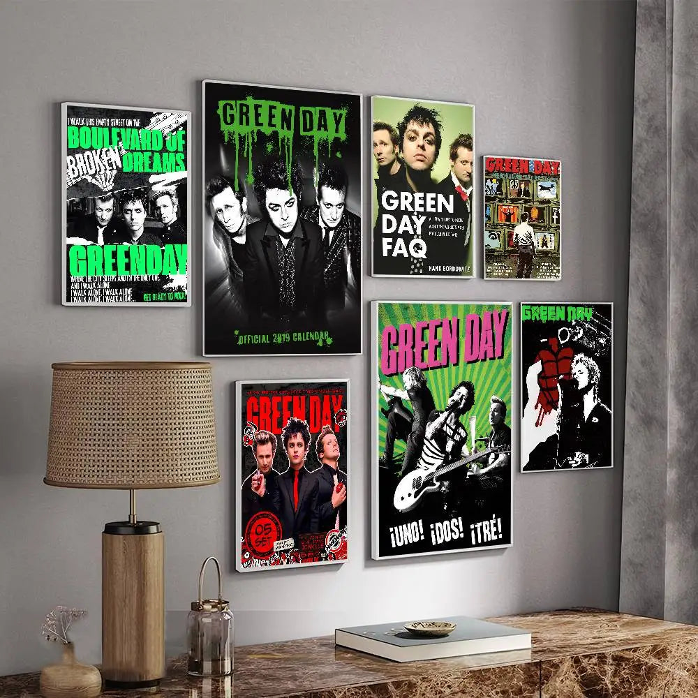 Green Day Rock Band Wall Art Poster