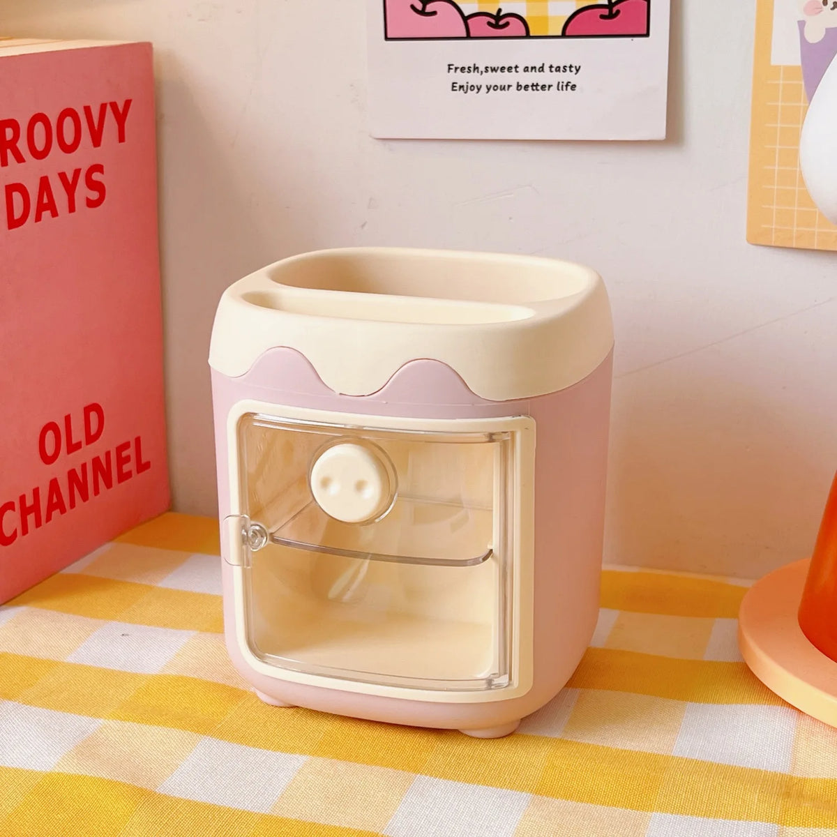 Kawaii Cartoon Desktop Pen Holder Organizer