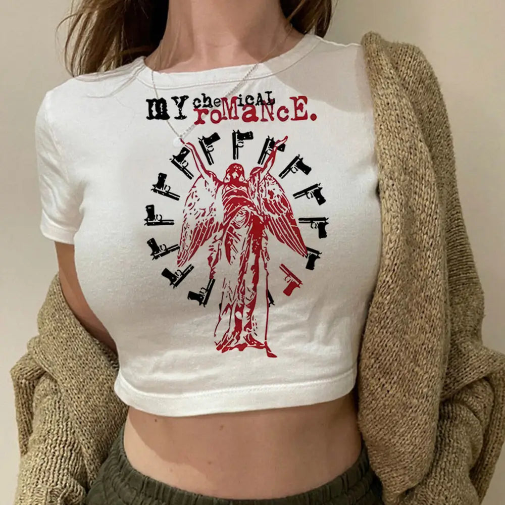 My Chemical Romance Gothic Y2K Crop Top