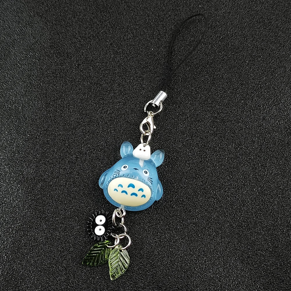 Totoro & Soot Sprite Beaded Phone Charm