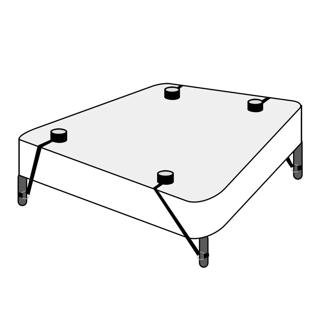 Full-Bed Restraint Strap System with Wrist & Ankle Cuffs