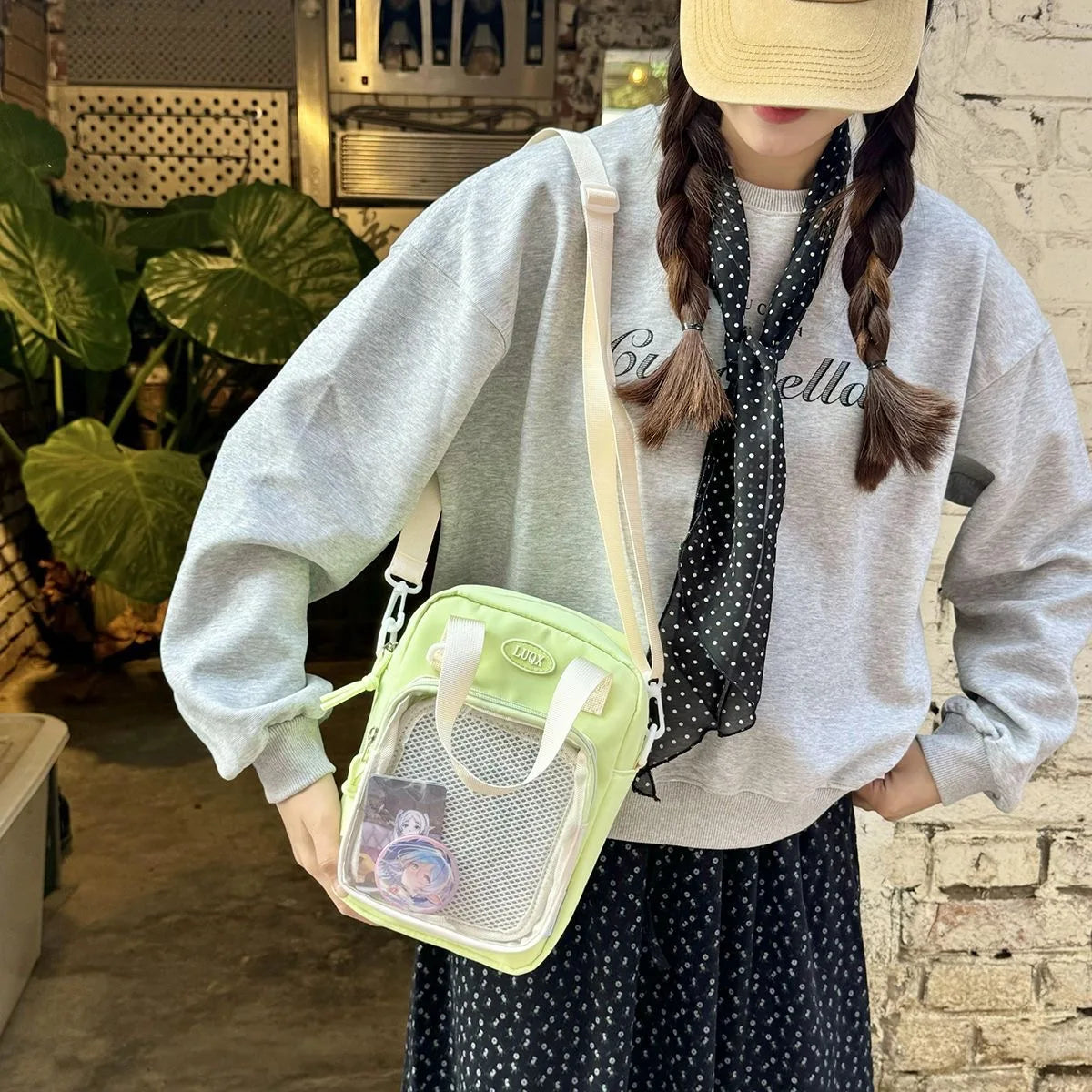 Cute Cat Transparent Ita Crossbody Bag