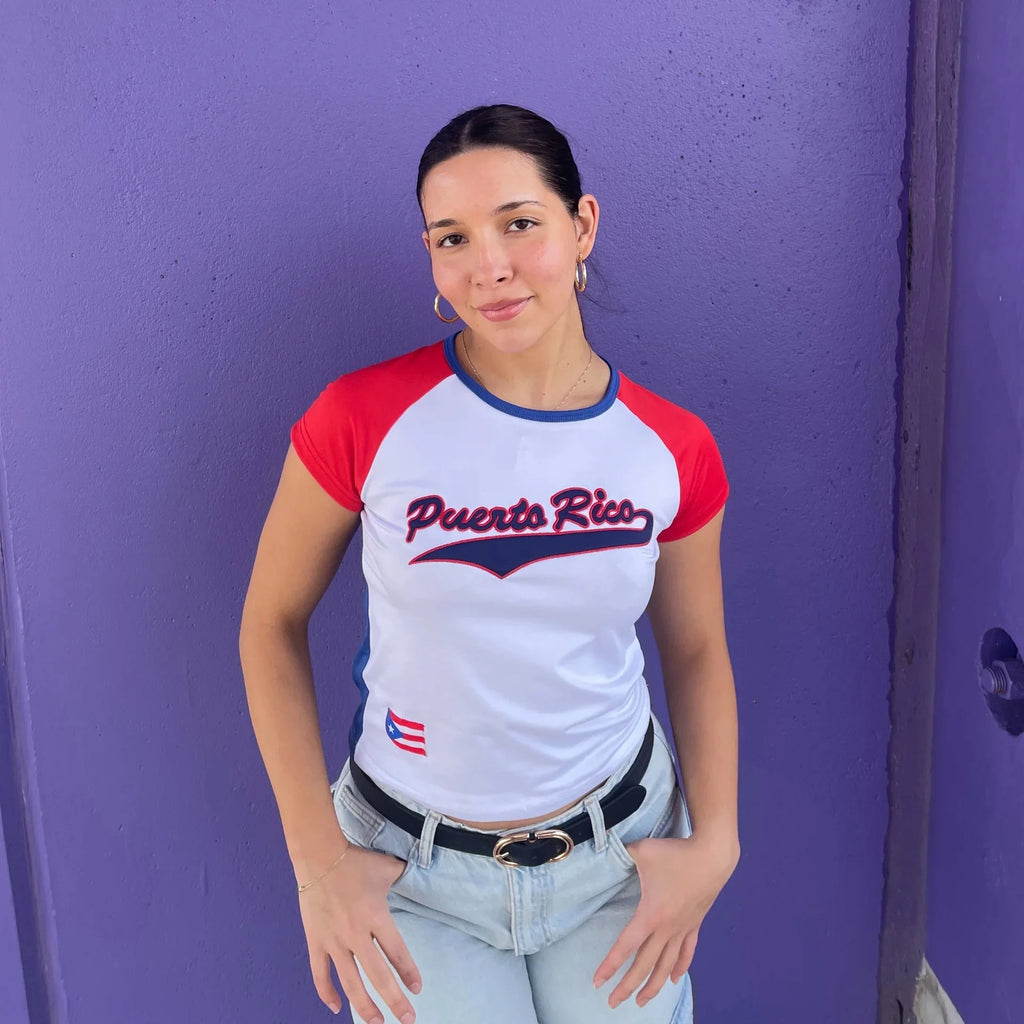 Puerto Rico Graphic Y2K Baby Tee