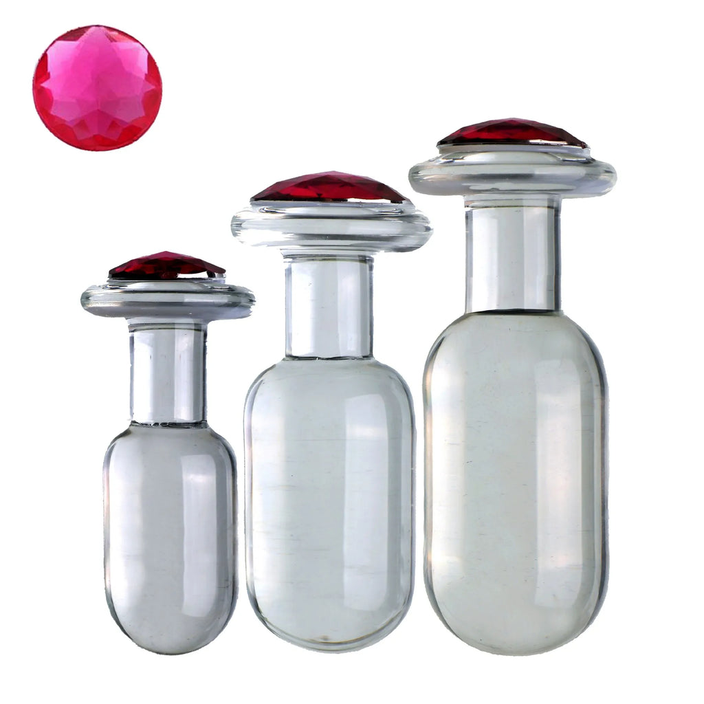 Wearable Crystal Glass Anal Plug