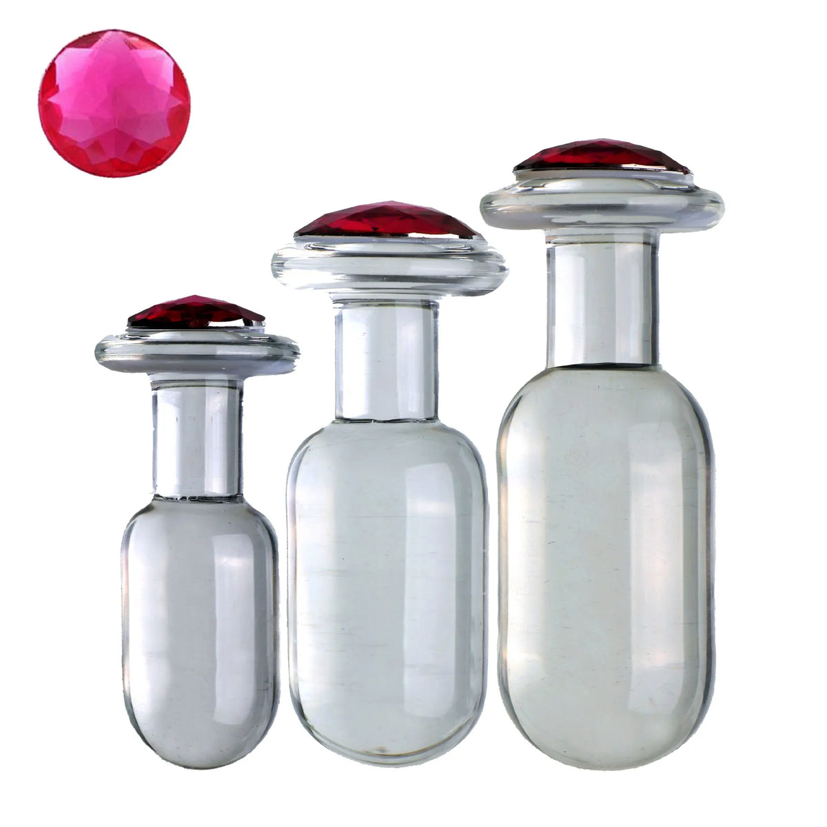 Wearable Crystal Glass Anal Plug