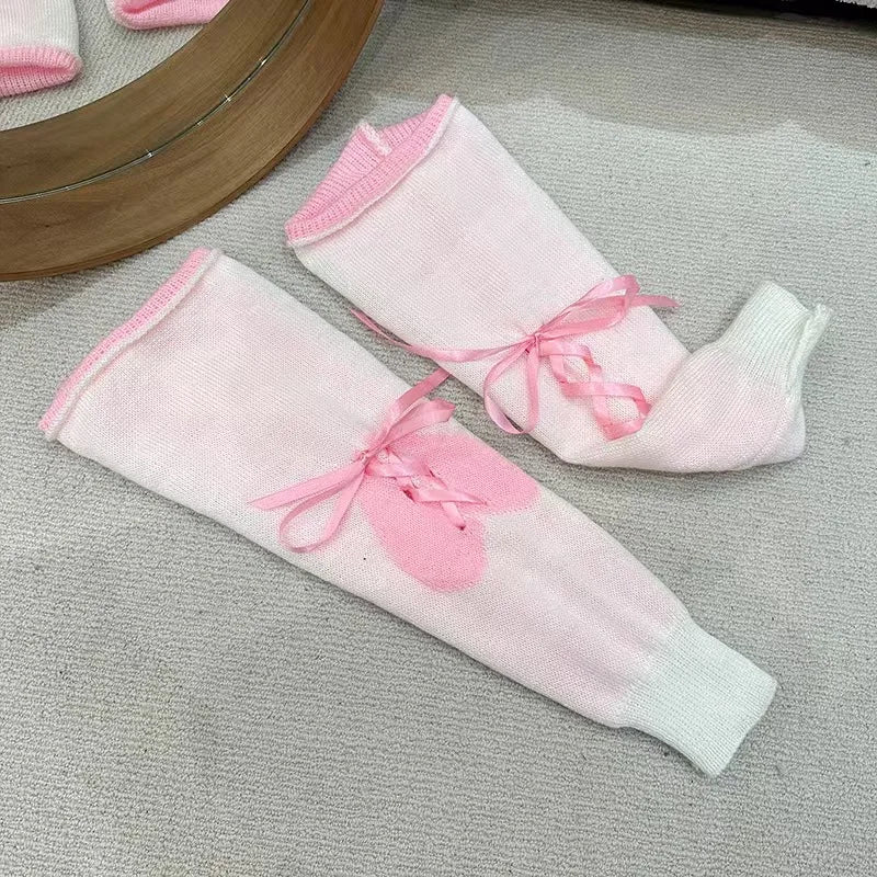 Heart Gothic Drawstring Y2K Leg Warmers