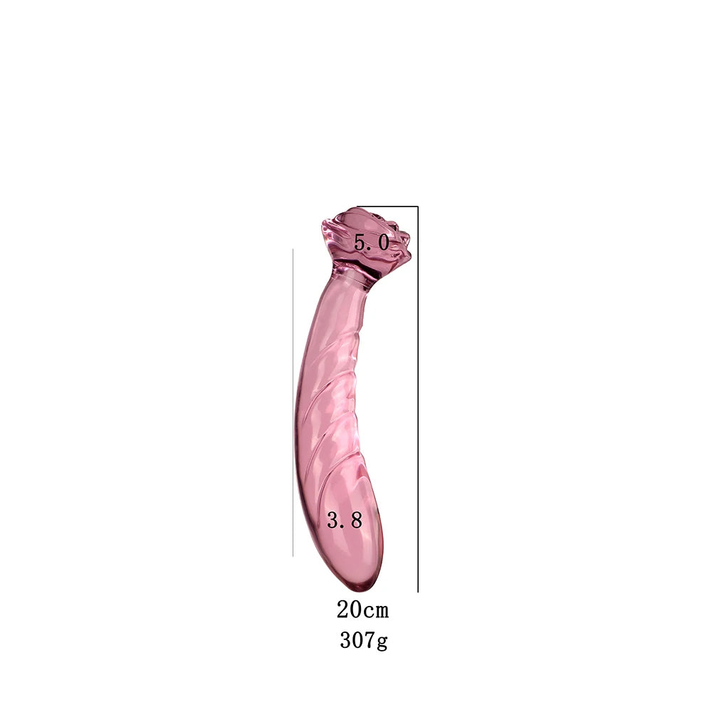 Flower Crystal Glass Anal Plug – 3 Colors