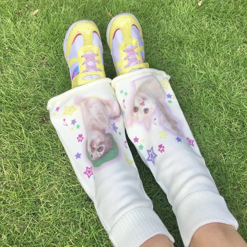 Kawaii Cat Knit Lolita Leg Warmers