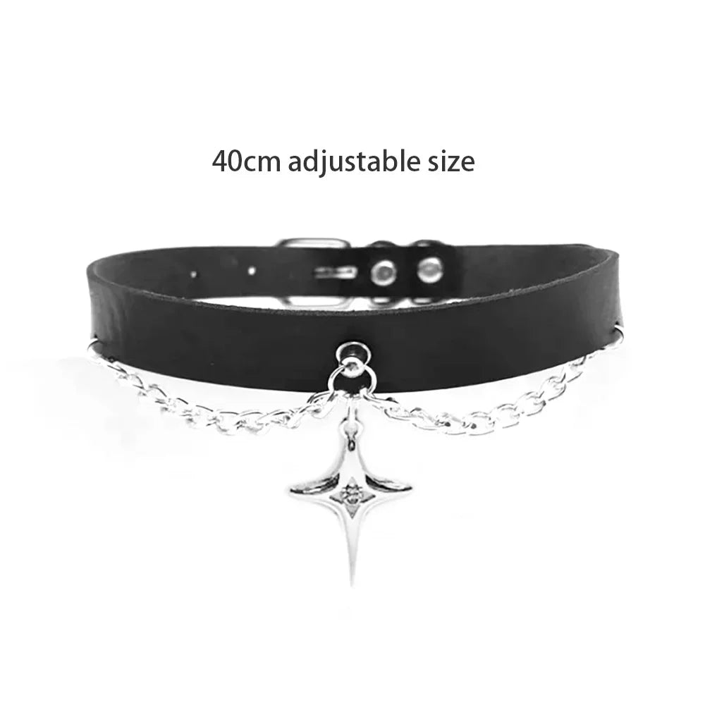 6 Styles Harajuku Sexy Black Goth Punk Chokers Gothic Choker Necklace Halloween Party For Women Men Props Accessory
