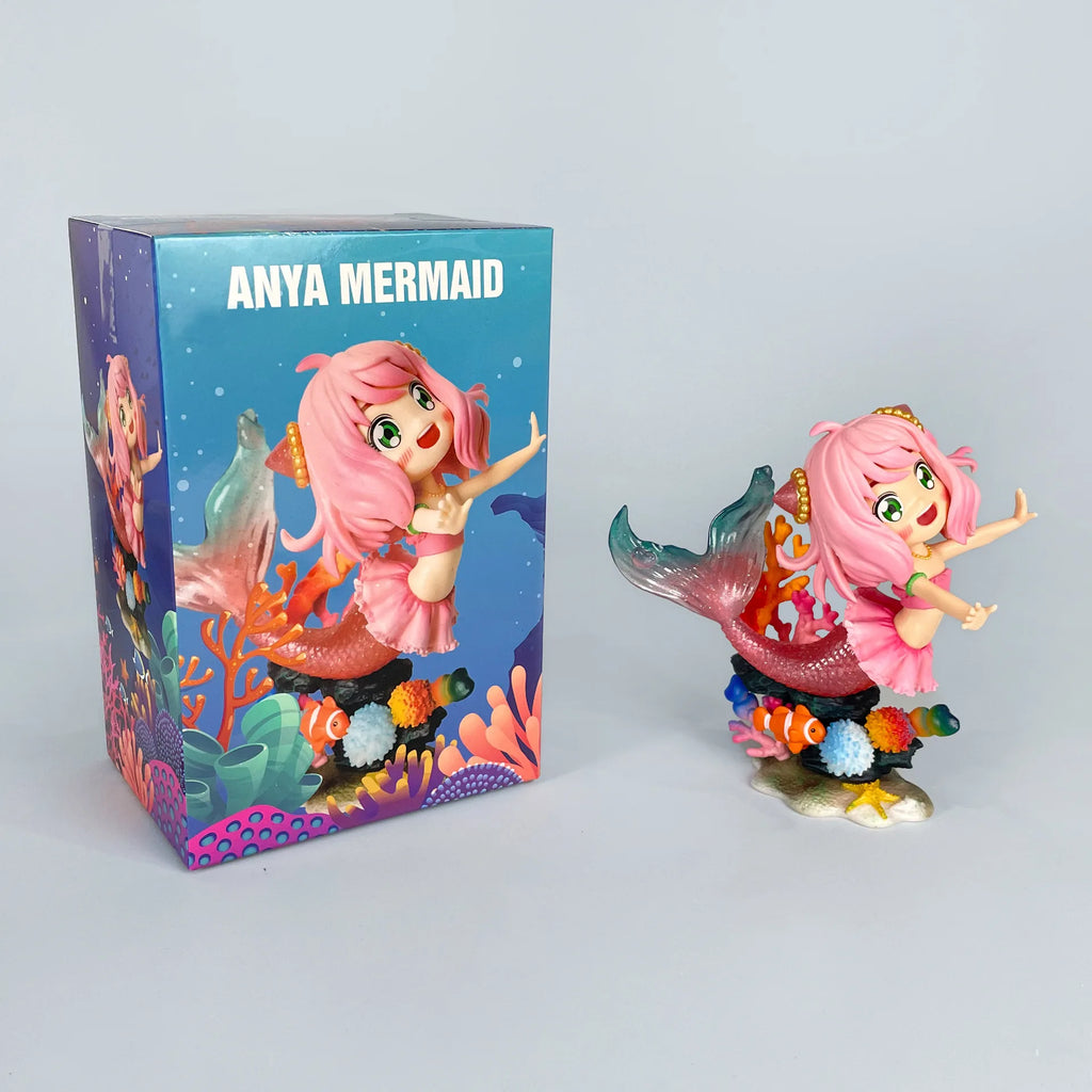 Mermaid figurine anime cute girlish collectible model ornament decoration