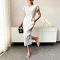 Miyake Pleated T-Shirt 2026 Summer Double-Layer Mesh Short-Sleeve Top Women's Stretch Skirt Simple Elegant Draped Commuter Set