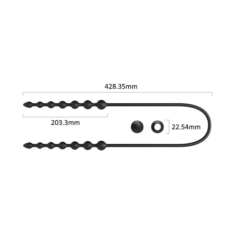Extra-Long Silicone Anal Bead Trainer