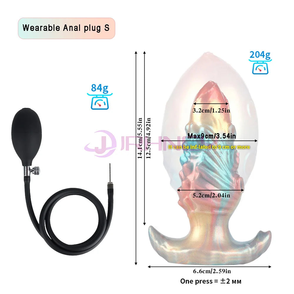 Inflatable Knotted Anal Plug – Up to 11 cm