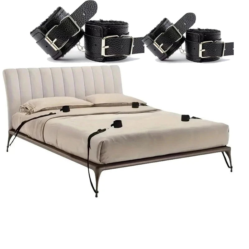 Full-Bed Restraint Strap System with Wrist & Ankle Cuffs