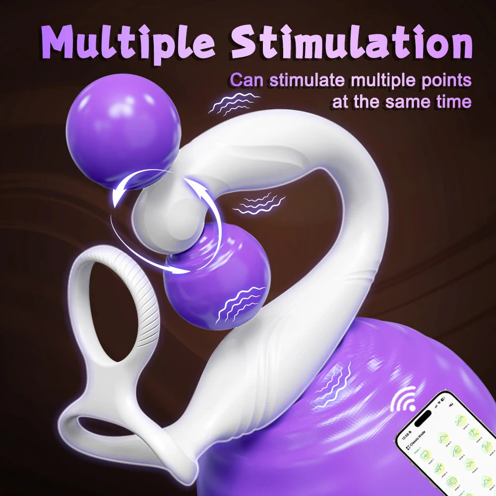 App-Control Prostate Massager with Dual Rings