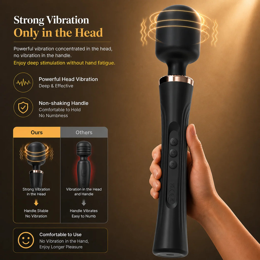 USB-Rechargeable Large Magic Wand Vibrator
