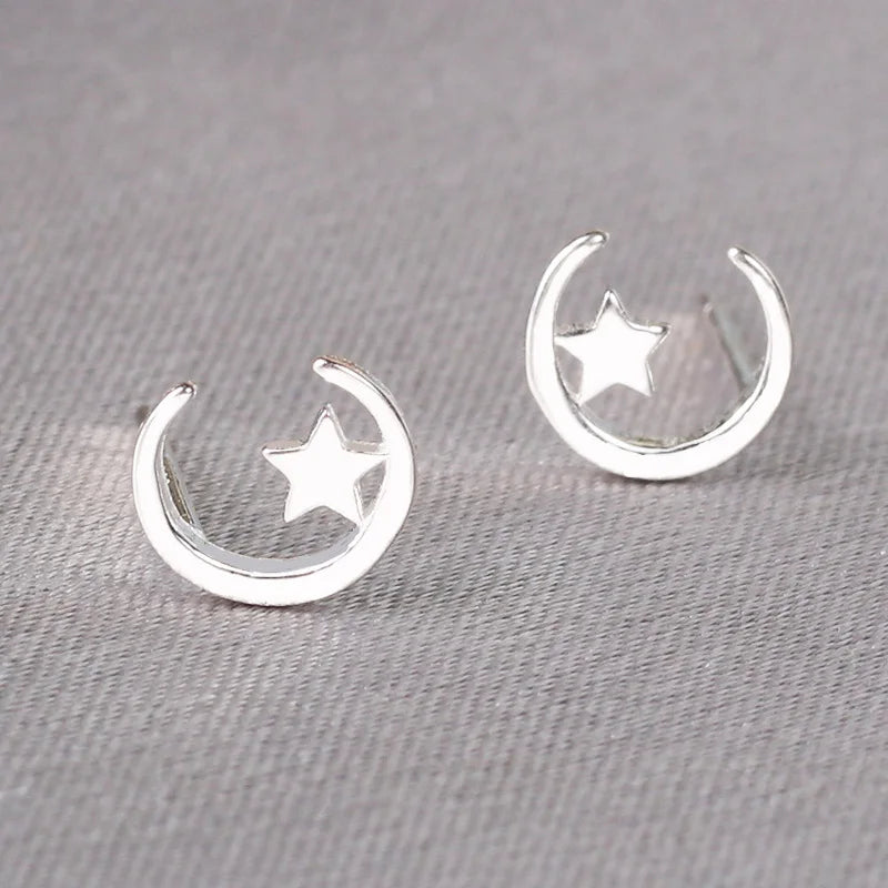 925 Silver-Needle Mini Stud Earring Set