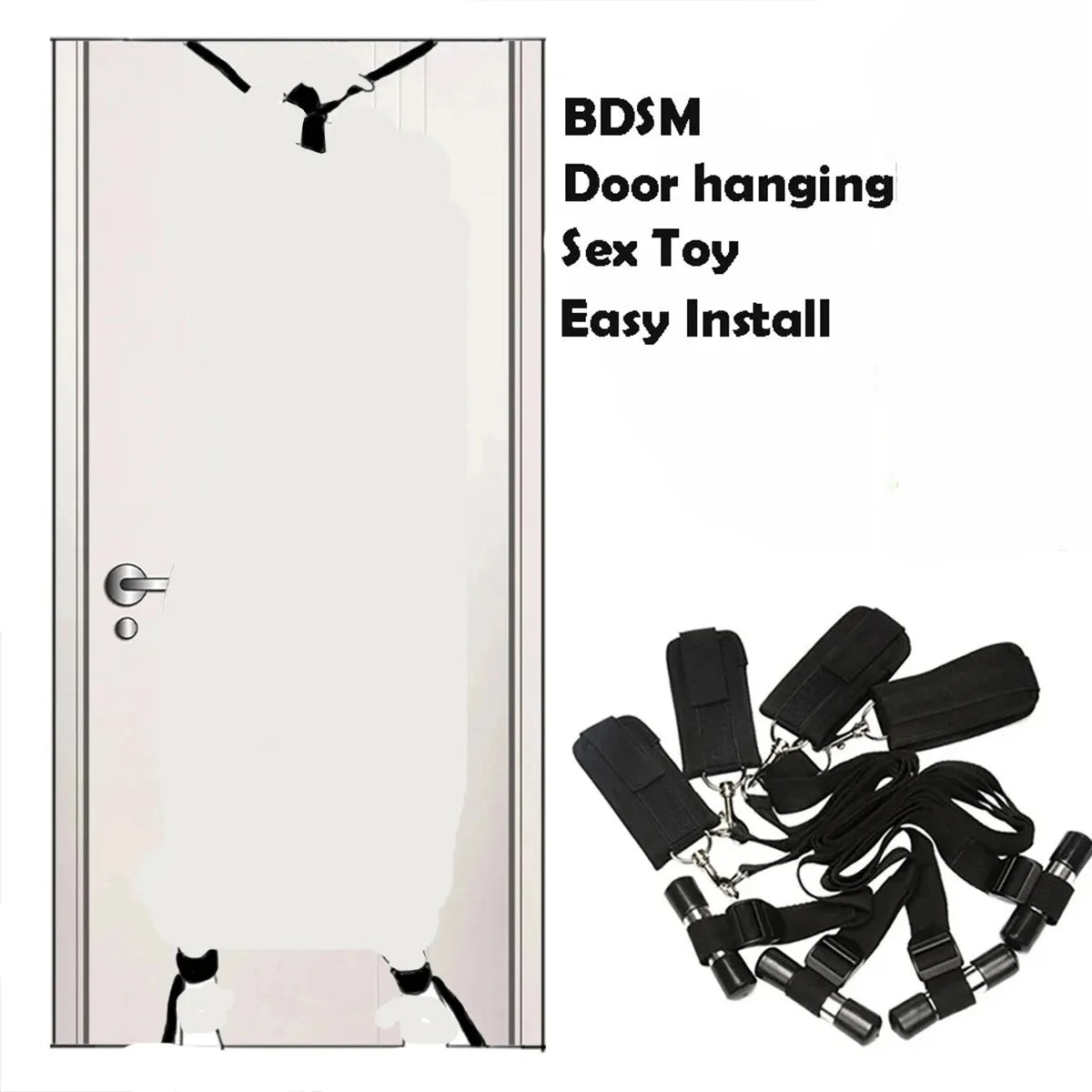 Door-Mount Restraint Set with Adjustable Ankle Cuffs