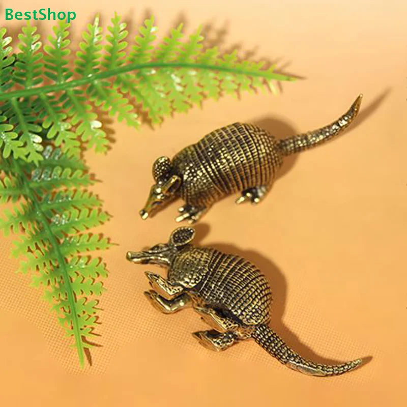 Brass Armadillo Mini Figurine – Vintage Style