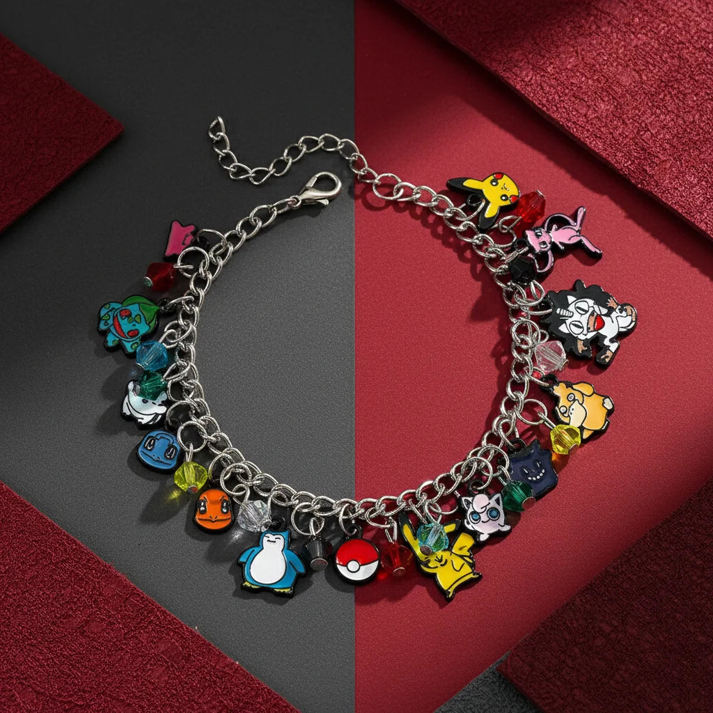 Pikachu, Squirtle & Mew Charm Bracelet