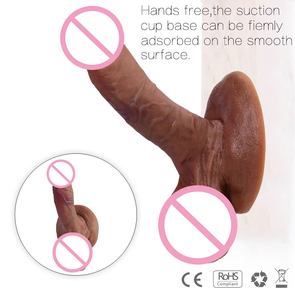 Dildo - Dildo - 1pc Realistic Fake Penis Men Women Masturbator, 7.09 Inch High Flesh-Tone Texture Adult Men Women Toy
