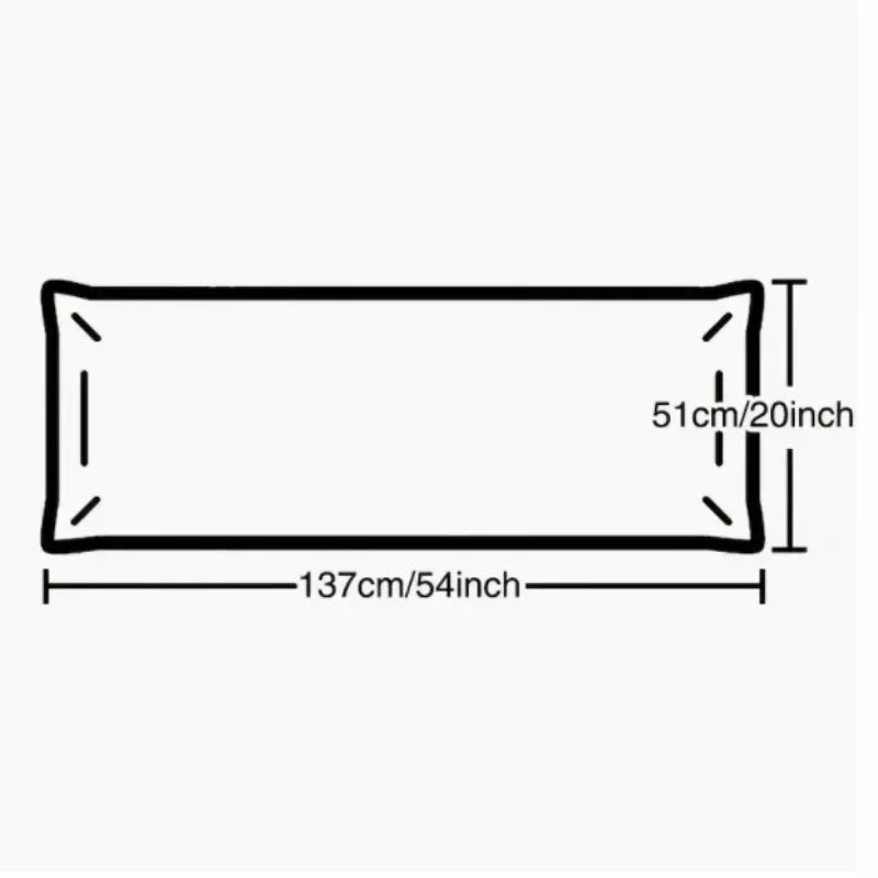 Long Satin Body Pillow Cover