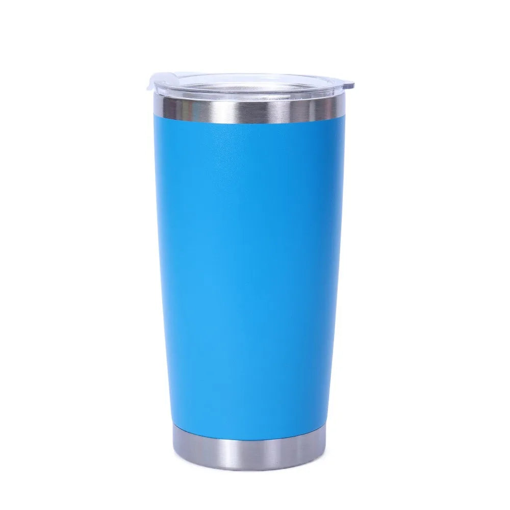 20oz Capacity Travel Insulated Tumbler Double-Walled with Lid Vehicle Mounted Water Bottle Leak Proof Vacuum Insulated