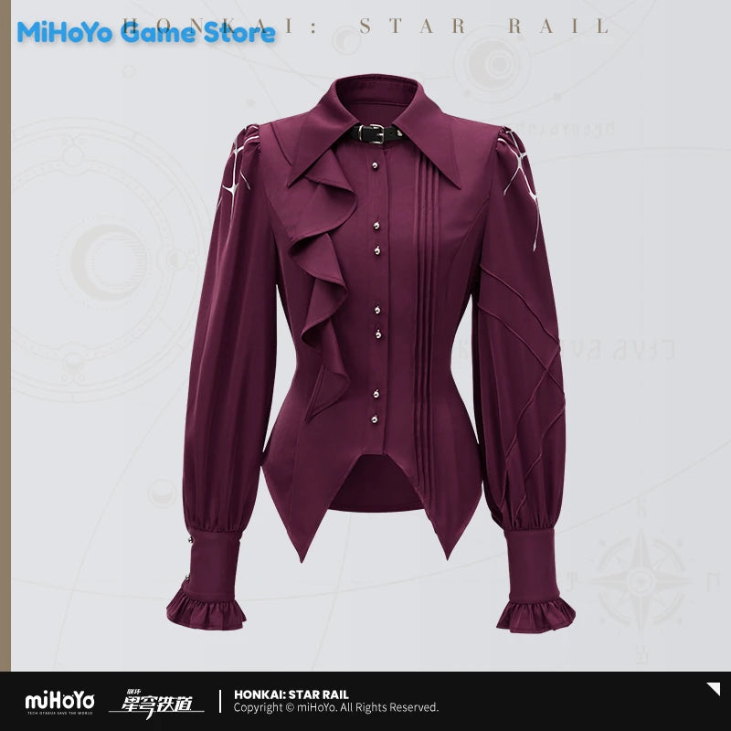 【Genuine】Kafka Shirt MiHoYo Official Original Honkai Star Rail Kafka Theme Impression Series Slim Shirt Doujin Cosplay Tops