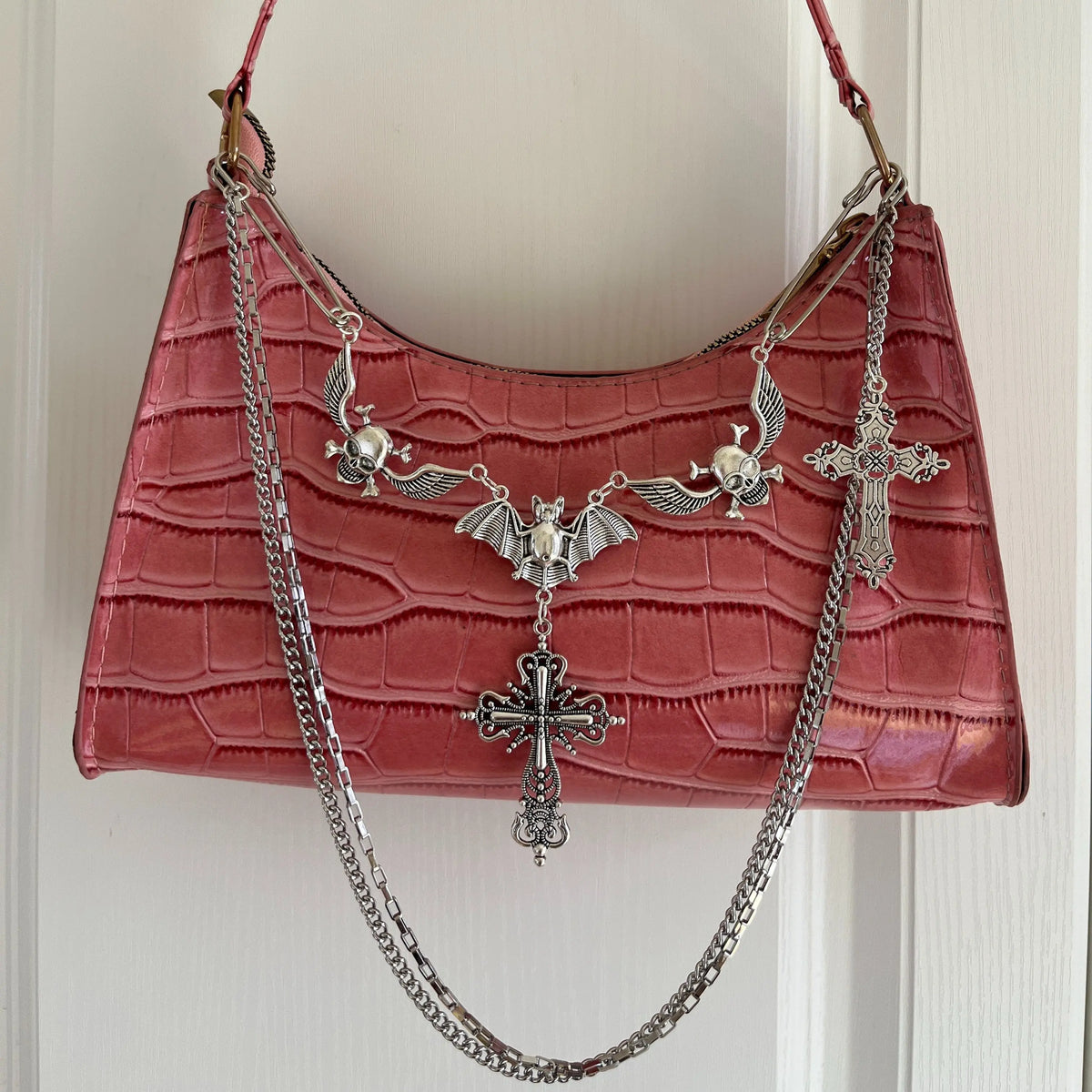 Gothic Skull Chain Shoulder Bag