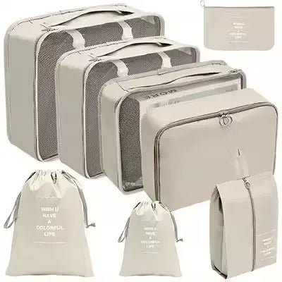 8-Piece Waterproof Travel Packing Cube Set