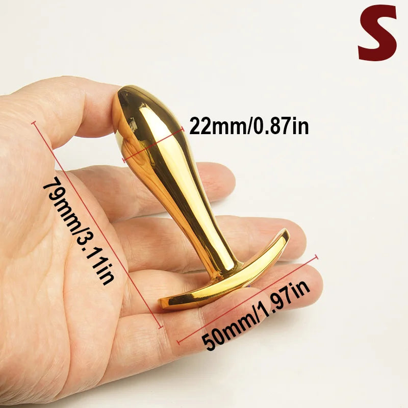 Crystal Diamond Metal Anal Plug with Anchor Base