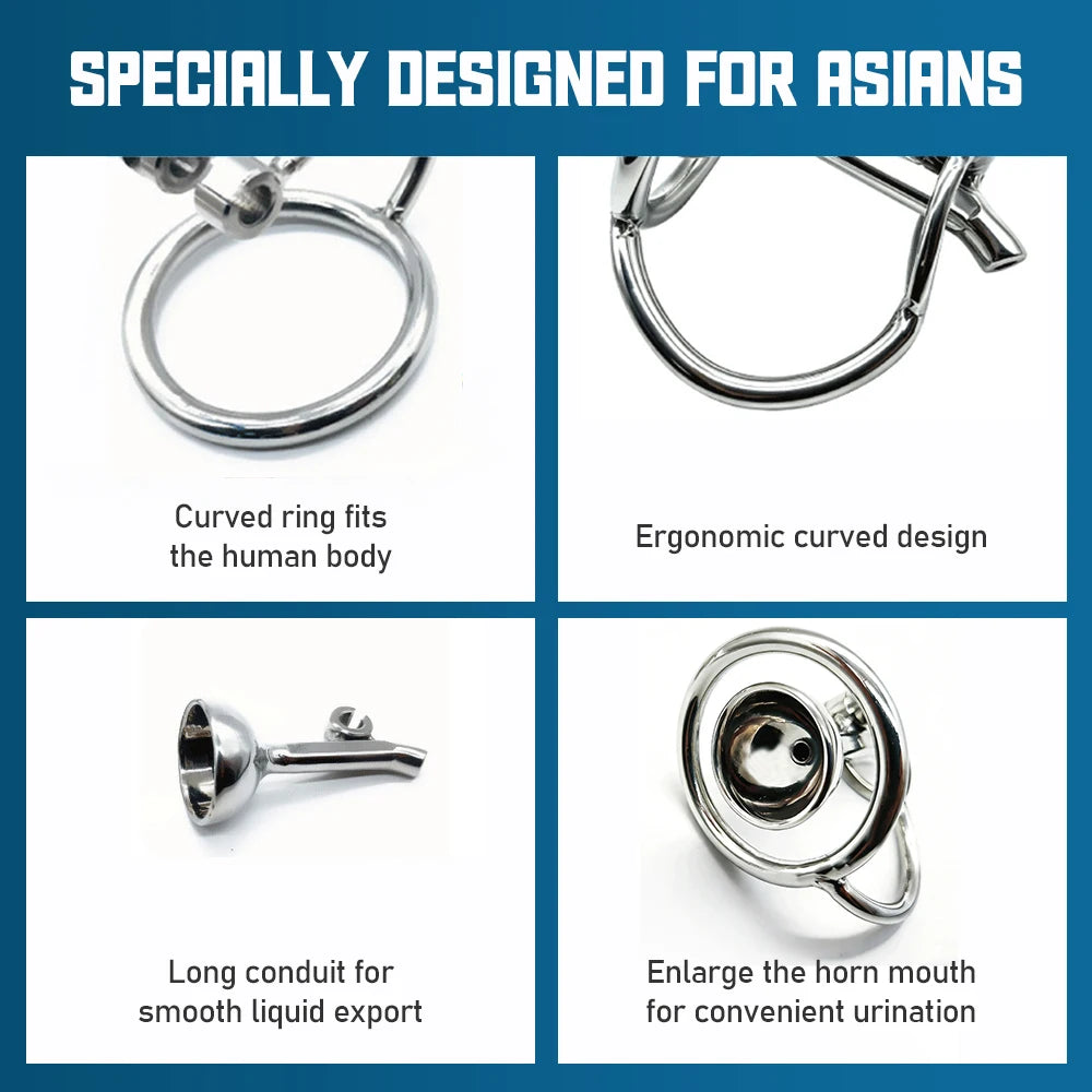 Reverse-Style Stainless Steel Chastity Cage