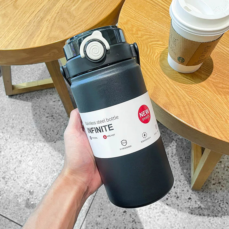 1 L Stainless Steel Insulated Tumbler with Handle & Straw