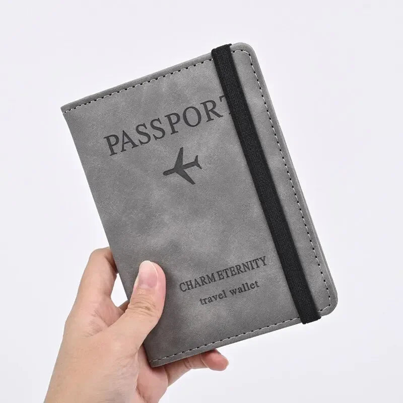 Multi-functional PU Leather Passport Purse - Hand-Carry Travel for Passport & Business Cards, Ideal Accessory for Business Trips