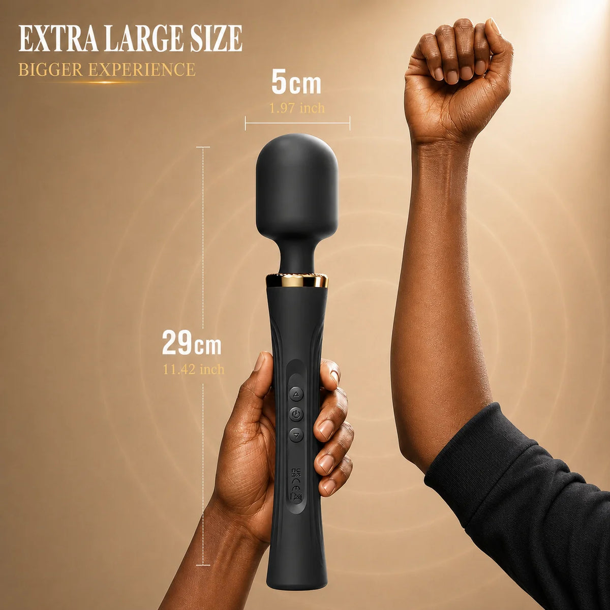USB-Rechargeable Large Magic Wand Vibrator