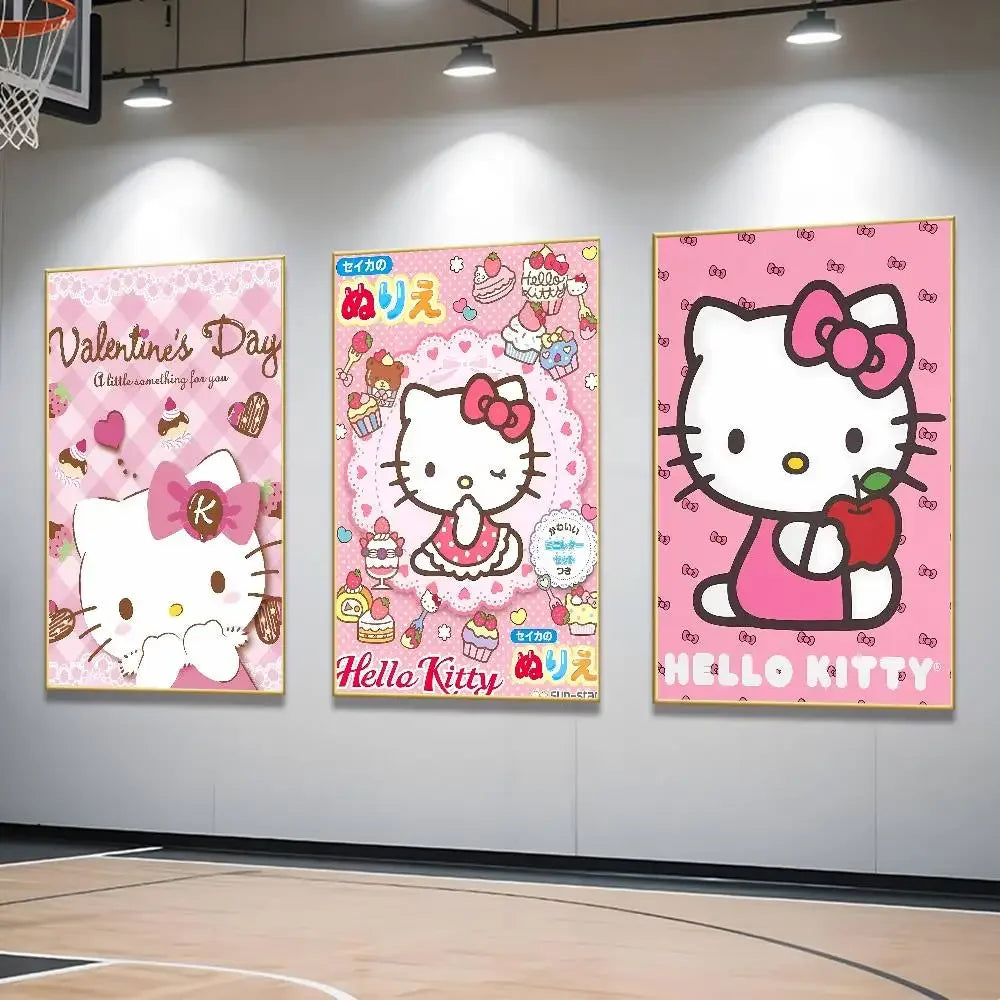 Hello Kitty Cartoon Wall Art Poster