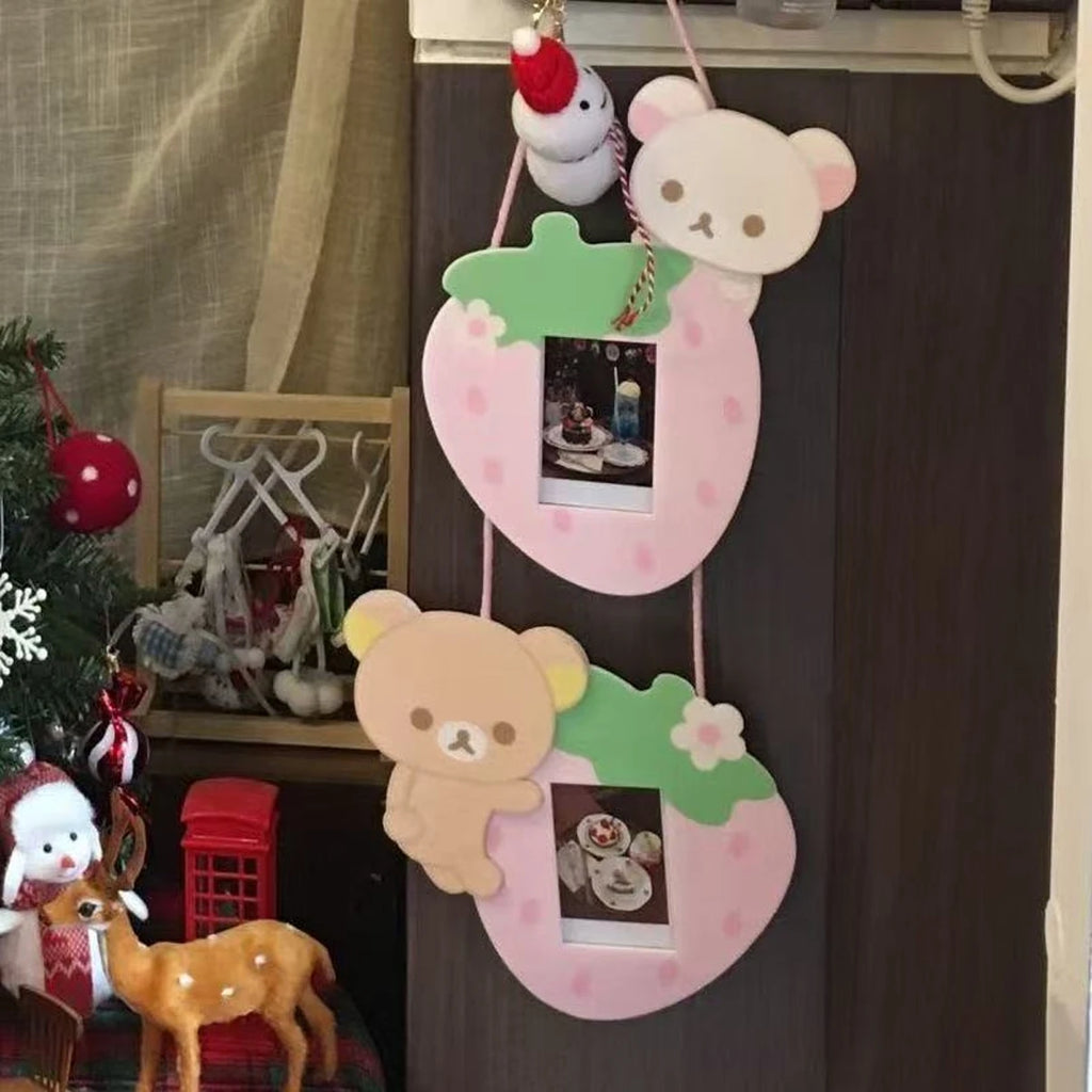 Strawberry Bear Connected Photo Frame Wall Decor
