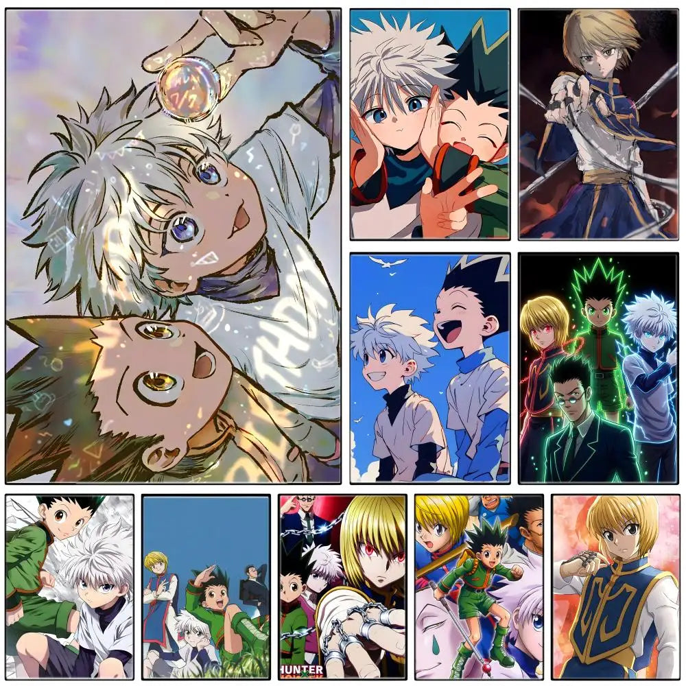 Animation H-Hunter x Hunter Poster  Self-adhesive Art Waterproof Paper Sticker Coffee House Bar Room Wall Decor
