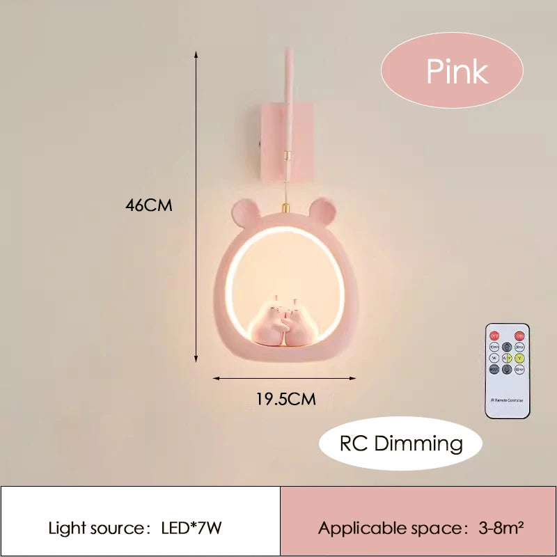 Cute Pear-Shaped Children’s Bedside Wall Lamp