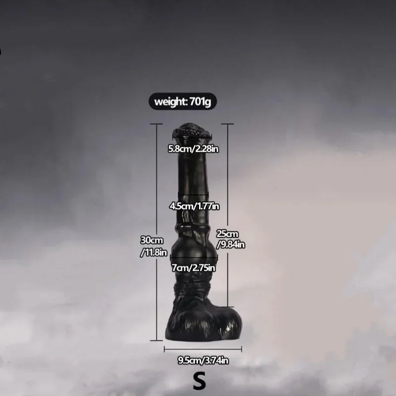 Large Horse-Style Dildo & Anal Plug